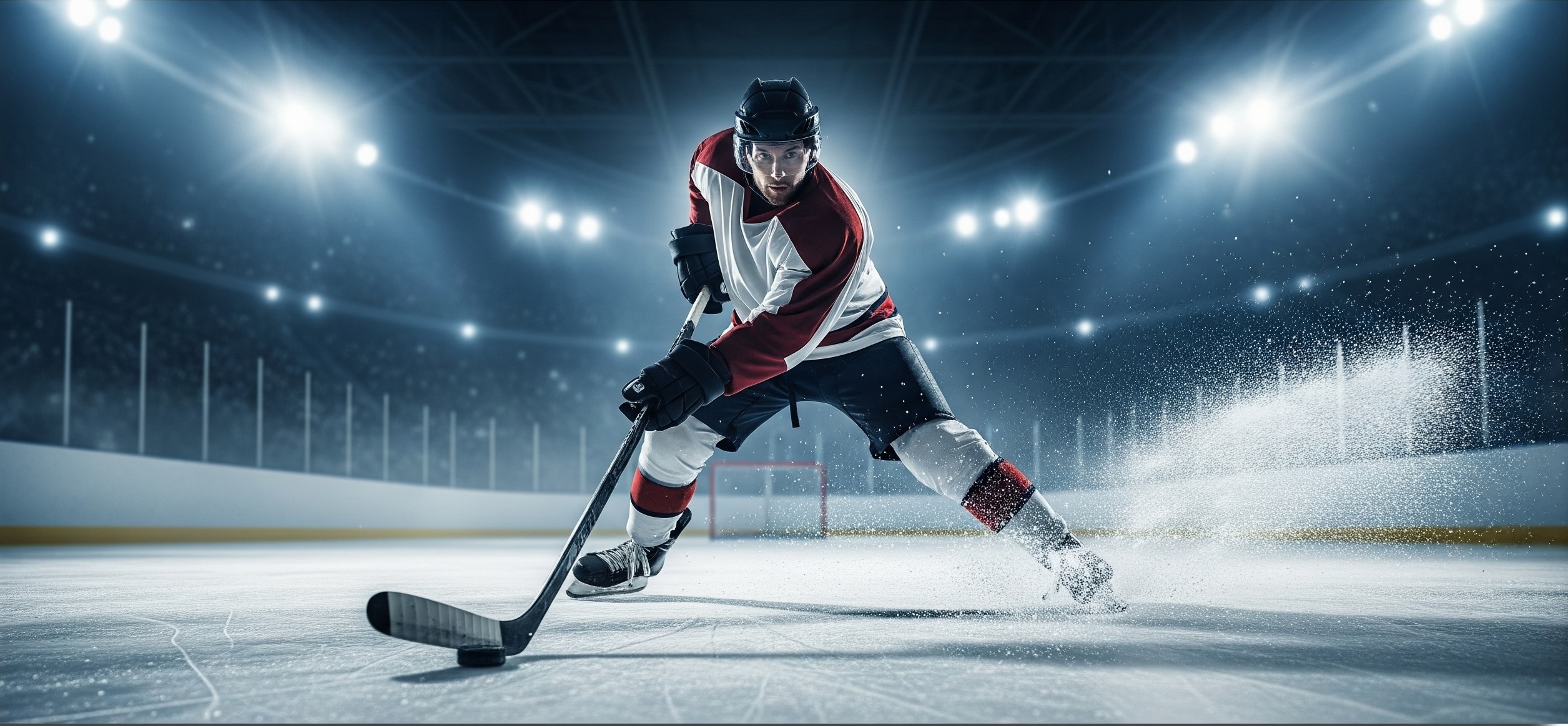 Hockey game backdrop